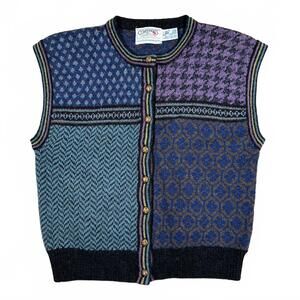 Components Susan Bristol sleeveless patchwork wool sweater
